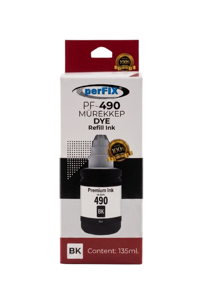 perFIX Canon  PF CGI-490BK - Siyah 790 - 190 - Dye  Şişeli Mürekkep 13
