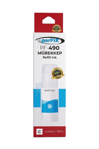 perFIX Canon  PF CGI-490C - Mavi  790 - 190 -  Şişeli Mürekkep 70ml