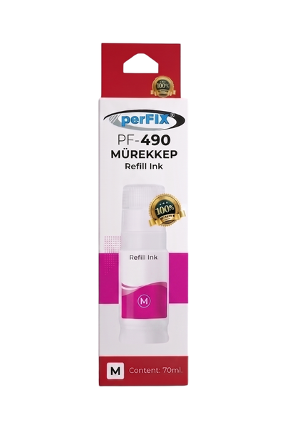 perFIX Canon  PF CGI-490M - Kırmızı 790 - 190 -  Şişeli Mürekkep 70ml