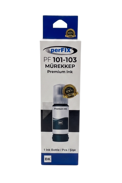 perFIX PF T101BK  T110B Siyah Şişeli Mürekkep (127 ml )