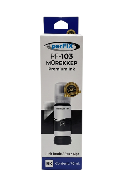 perFIX PF T103BK  Siyah Şişeli Mürekkep (70 ml )