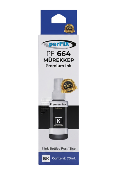 perFIX PF T6641 - 6731  Siyah Şişeli Mürekkep (70 ml )