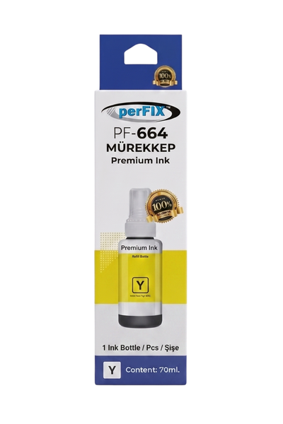 perFIX PF T6644 - 6734  Sarı Şişeli Mürekkep (70 ml )