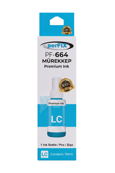 perFIX PF T6735 Lıght Mavi Şişeli Mürekkep (70 ml )