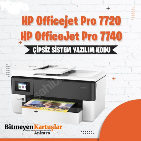 Hp Officejet Pro 7720- 7740 SERİSİ Chipsiz Sistem Sınırsız Reset Yazılımı