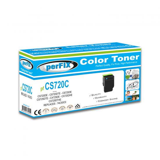 perFIX PF CS720 - CS725 - CX725   MAVİ TONER 7k